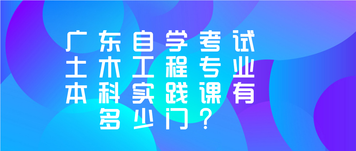 广东自学考试土木工程专业本科实践课有多少门？