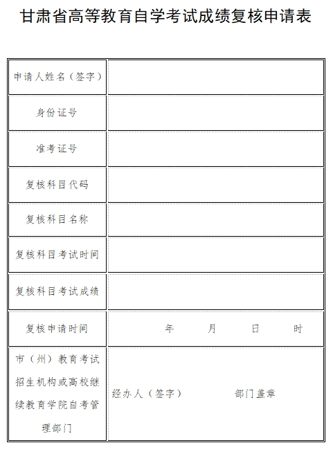 甘肃省2024年10月高等教育自学考试成绩查询公告